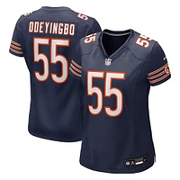 Maillot Nike Dayo Odeyingbo bleu marine pour femme des Chicago Bears