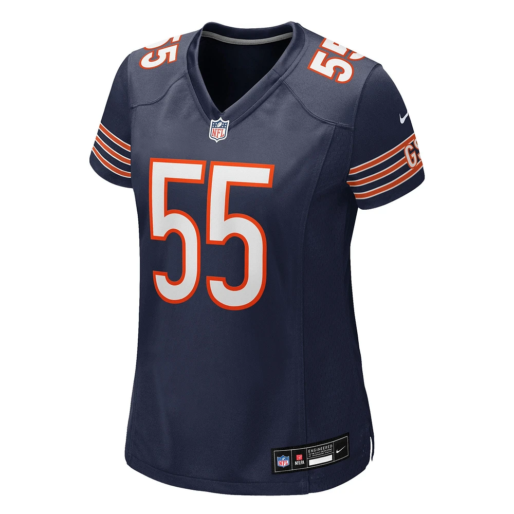 Maillot Nike Dayo Odeyingbo bleu marine pour femme des Chicago Bears
