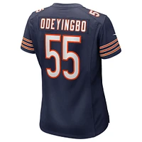 Maillot Nike Dayo Odeyingbo bleu marine pour femme des Chicago Bears