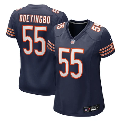 Maillot Nike Dayo Odeyingbo bleu marine pour femme des Chicago Bears
