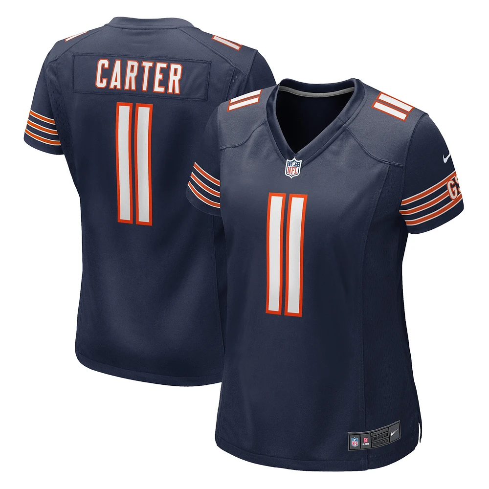 Maillot de match Nike DeAndre Carter bleu marine des Chicago Bears pour femme