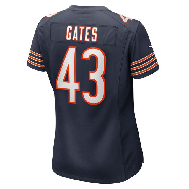 Maillot Nike DeMarquis Gates pour femme, bleu marine, joueur de jeu des Chicago Bears