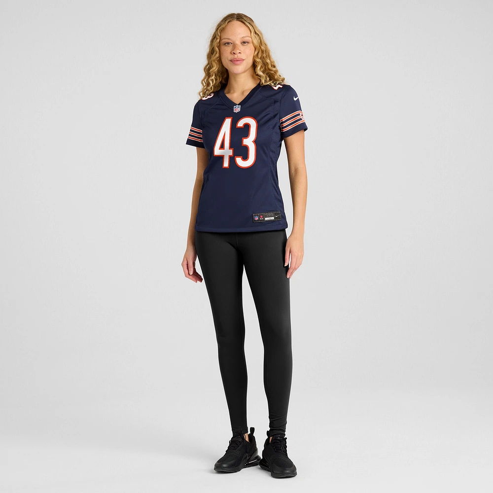 Maillot Nike DeMarquis Gates pour femme, bleu marine, joueur de jeu des Chicago Bears