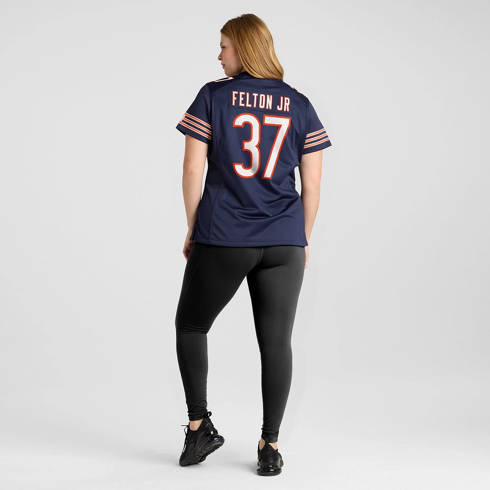 Maillot de match Nike Demetric Felton Jr. bleu marine pour femme des Chicago Bears