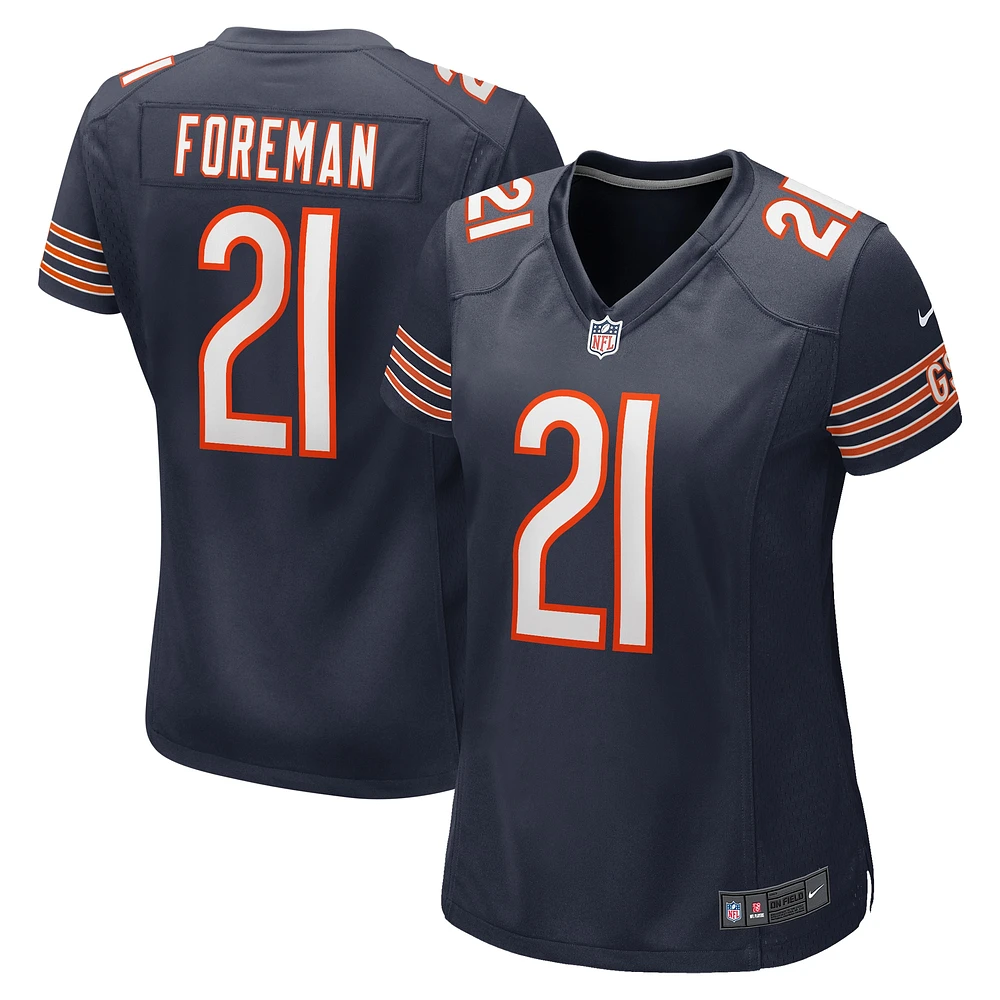 Maillot de match des Chicago Bears Nike D'Onta Foreman pour femme, bleu marine