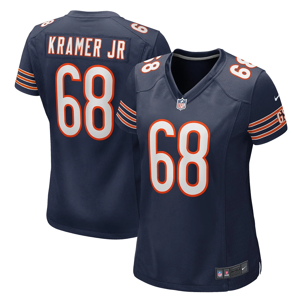 Maillot de match Nike Doug Kramer Jr. bleu marine pour femme des Chicago Bears