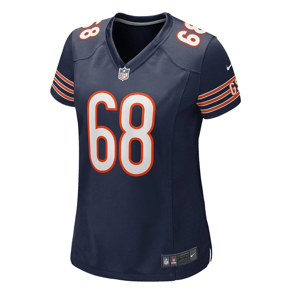 Maillot de match Nike Doug Kramer Jr. bleu marine pour femme des Chicago Bears