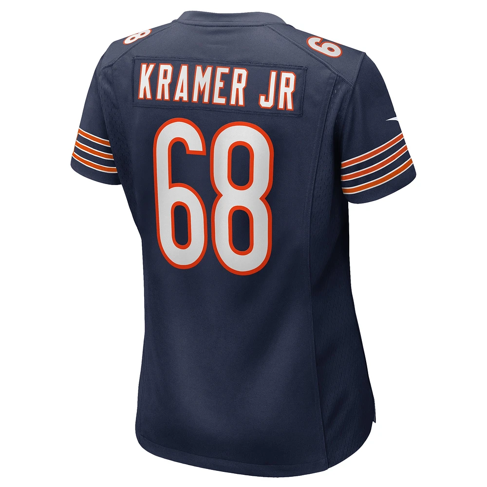 Maillot de match Nike Doug Kramer Jr. bleu marine pour femme des Chicago Bears