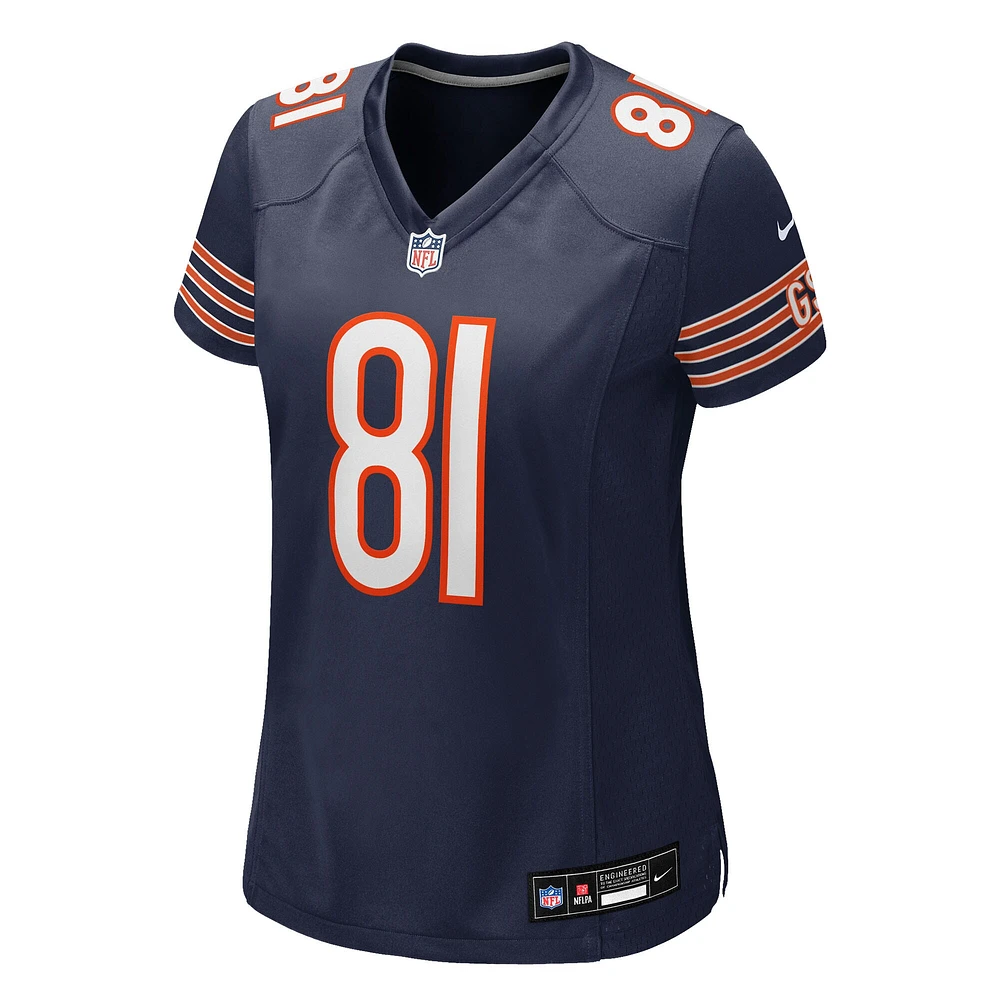Maillot Nike Durham Smythe bleu marine pour femme des Chicago Bears
