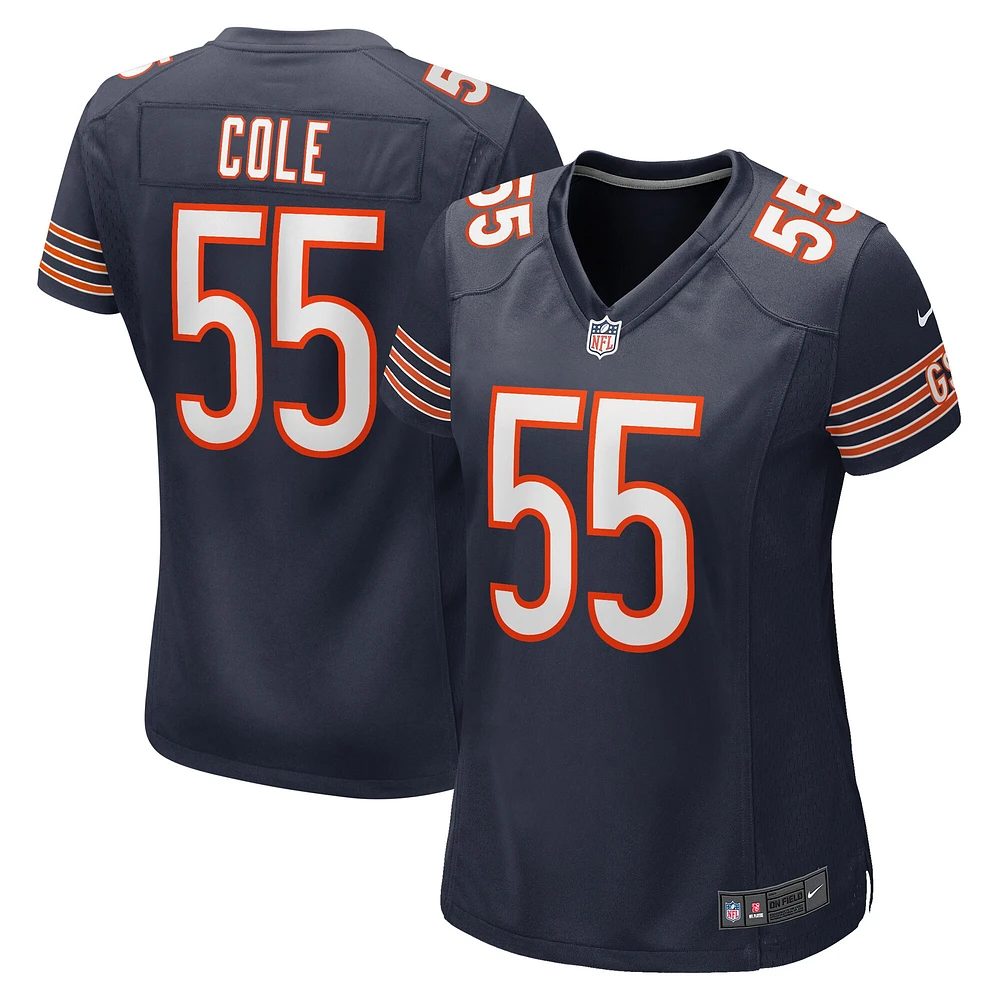 Maillot Nike Dylan Cole pour femme, bleu marine, Chicago Bears Game