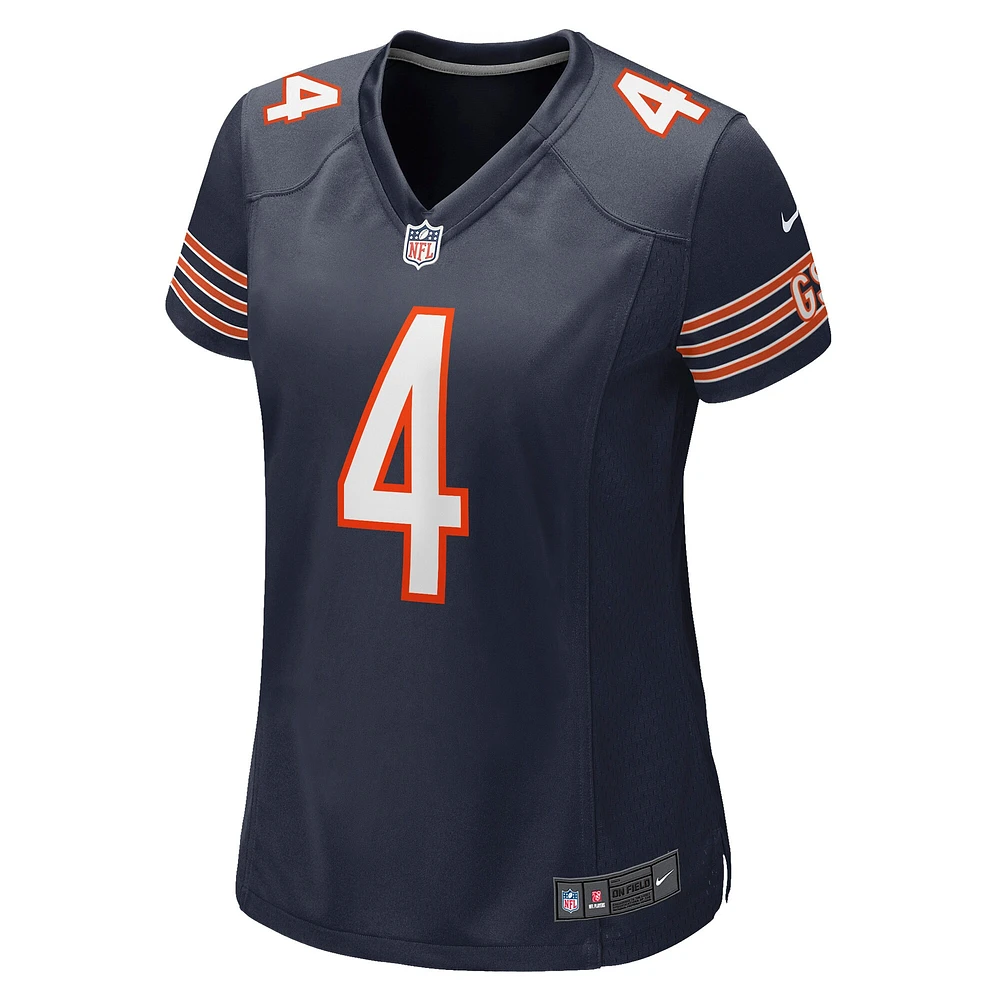 Maillot Nike Eddie Jackson pour femme, bleu marine, joueur de jeu des Chicago Bears