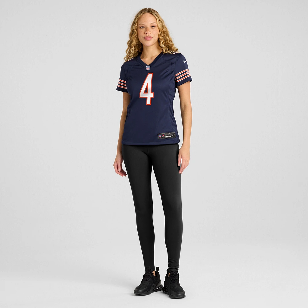 Maillot Nike Eddie Jackson pour femme, bleu marine, joueur de jeu des Chicago Bears