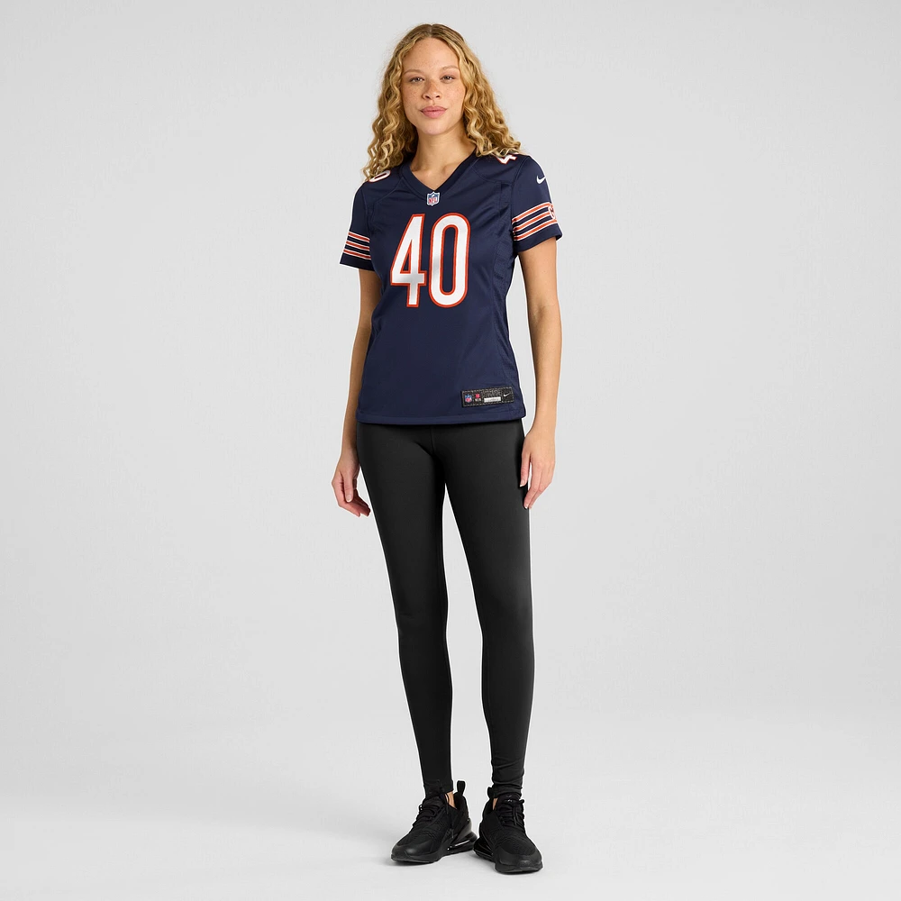 Maillot de joueur retraité Nike Gale Sayers pour femme, bleu marine, Chicago Bears Game