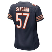 Maillot Nike Jack Sanborn pour femme, bleu marine, joueur de jeu des Chicago Bears