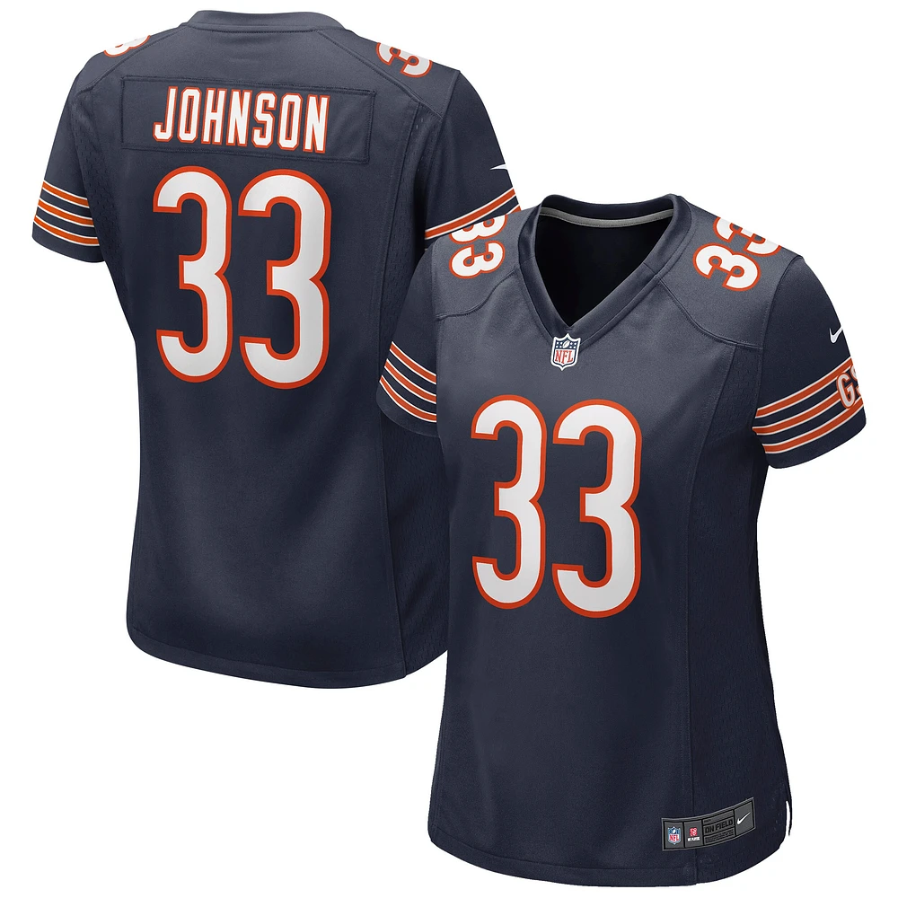 Maillot de match Nike Jaylon Johnson des Chicago Bears pour femme, bleu marine