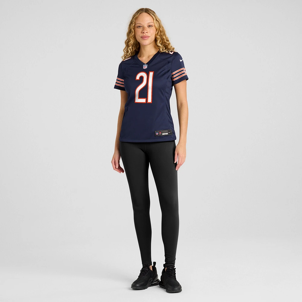 Maillot de match Nike Jaylon Jones bleu marine des Chicago Bears pour femme