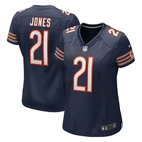 Maillot de match Nike Jaylon Jones bleu marine des Chicago Bears pour femme