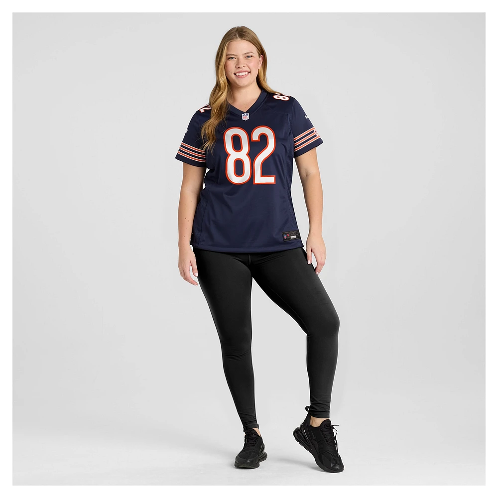 Maillot de match Nike John Jackson bleu marine des Chicago Bears pour femme