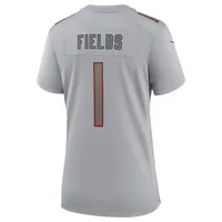 Youth Nike Justin Fields Gray Chicago Bears Atmosphere Game Jersey