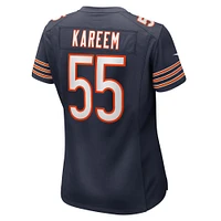 Maillot Nike Khalid Kareem pour femme, bleu marine, Chicago Bears Team Game