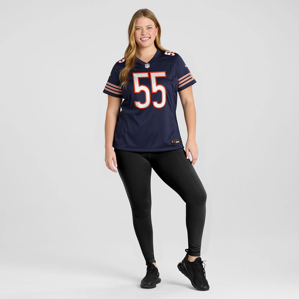 Maillot Nike Khalid Kareem pour femme, bleu marine, Chicago Bears Team Game