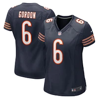 Maillot Nike Kyler Gordon pour femme, bleu marine, joueur de jeu des Chicago Bears