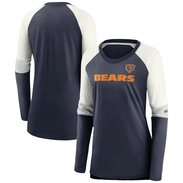 Lids Chicago Bears Nike Women's Mascot Historic Performance Tri-Blend  Raglan Scoop Neck Long Sleeve T-Shirt - Navy/Cream
