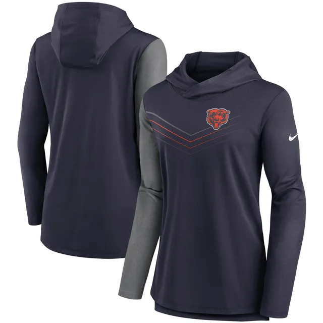 Women's DKNY Sport Heather Gray Chicago Bears Debbie Dolman Raglan Pullover  Hoodie