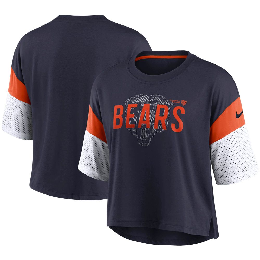 Nike Women's Nike Navy/White Chicago Bears Nickname Tri-Blend