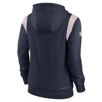 Women's Nike Navy Chicago Bears Athletic Stack Performance - Pullover Hoodie