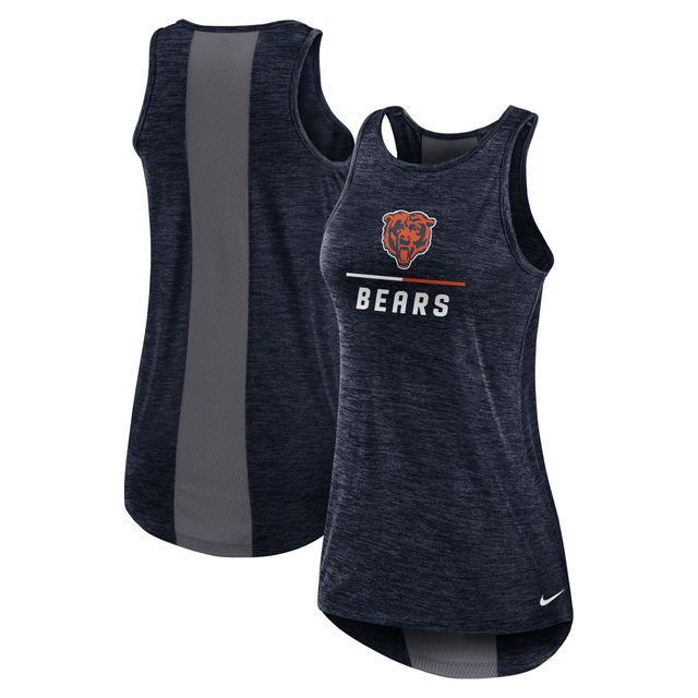 Débardeur à encolure montante Chicago Bears Performance Nike pour femme, bleu marine