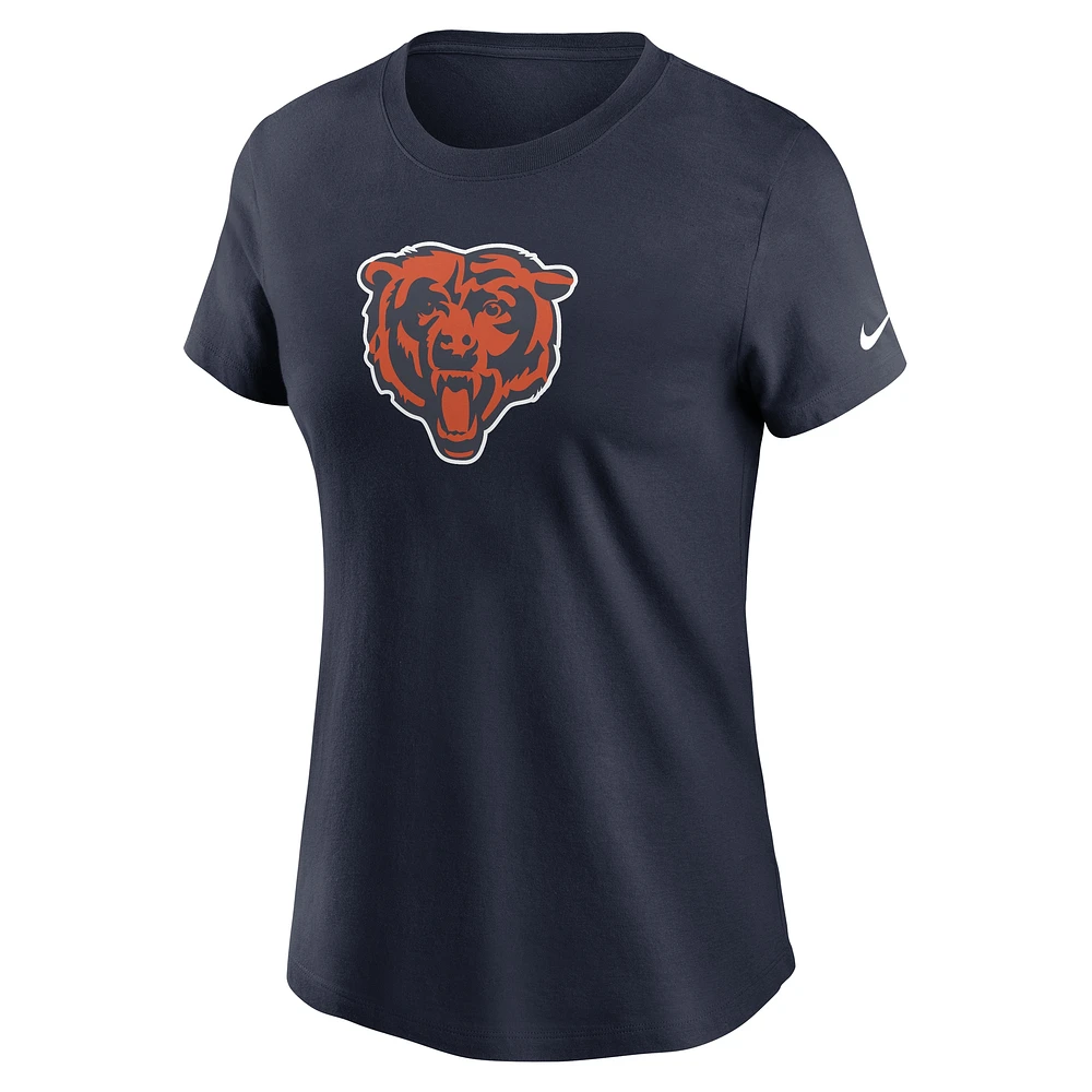 Women's Nike Navy Chicago Bears  Primary Logo T-Shirt