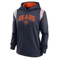 Sweat à capuche Nike Chicago Bears Sideline Stack Performance pour femme - Bleu marine