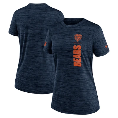 Women's Nike Navy Chicago Bears Sideline Velocity Performance T-Shirt