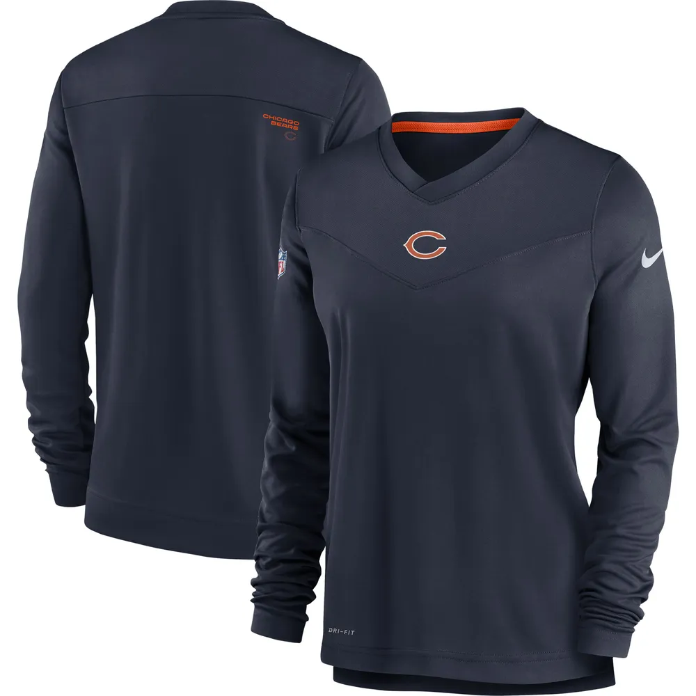 Nike Chicago Bears Women's Orange/Navy Impact Exceed Performance Notch Neck  T-Shirt