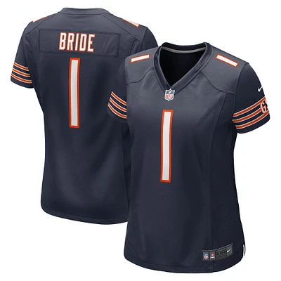 Maillot de match Nike numéro 1 Bride pour femme, bleu marine, Chicago Bears