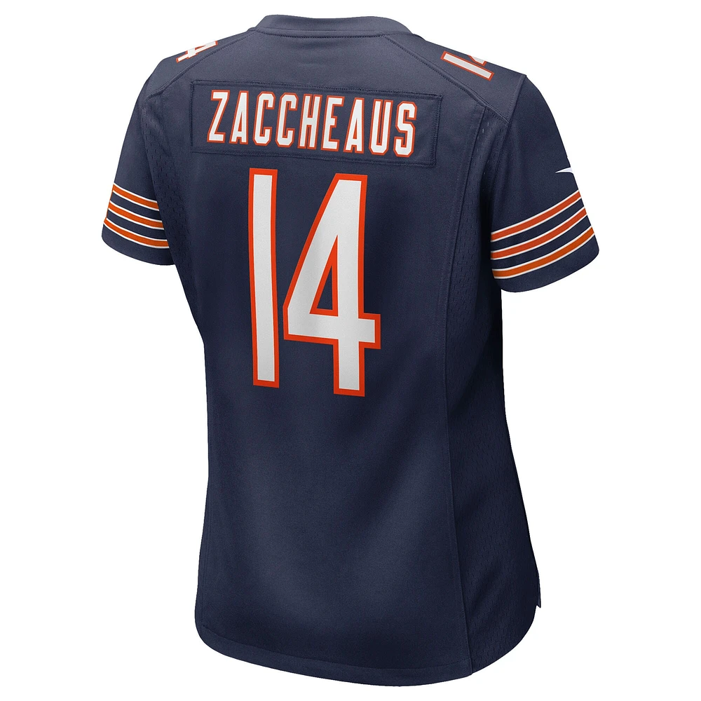 Maillot Nike Olamide Zaccheaus bleu marine pour femme des Chicago Bears