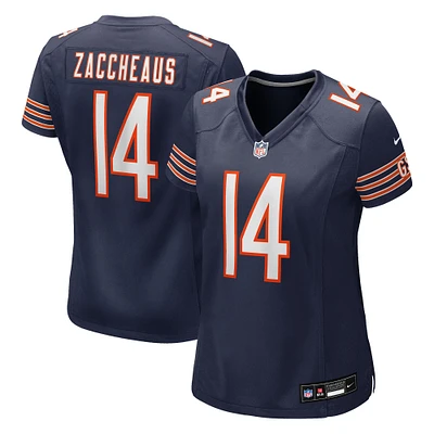 Maillot Nike Olamide Zaccheaus bleu marine pour femme des Chicago Bears