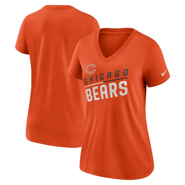 Lids Chicago Bears Nike Women's Slant Logo Tri-Blend V-Neck T-Shirt -  Orange