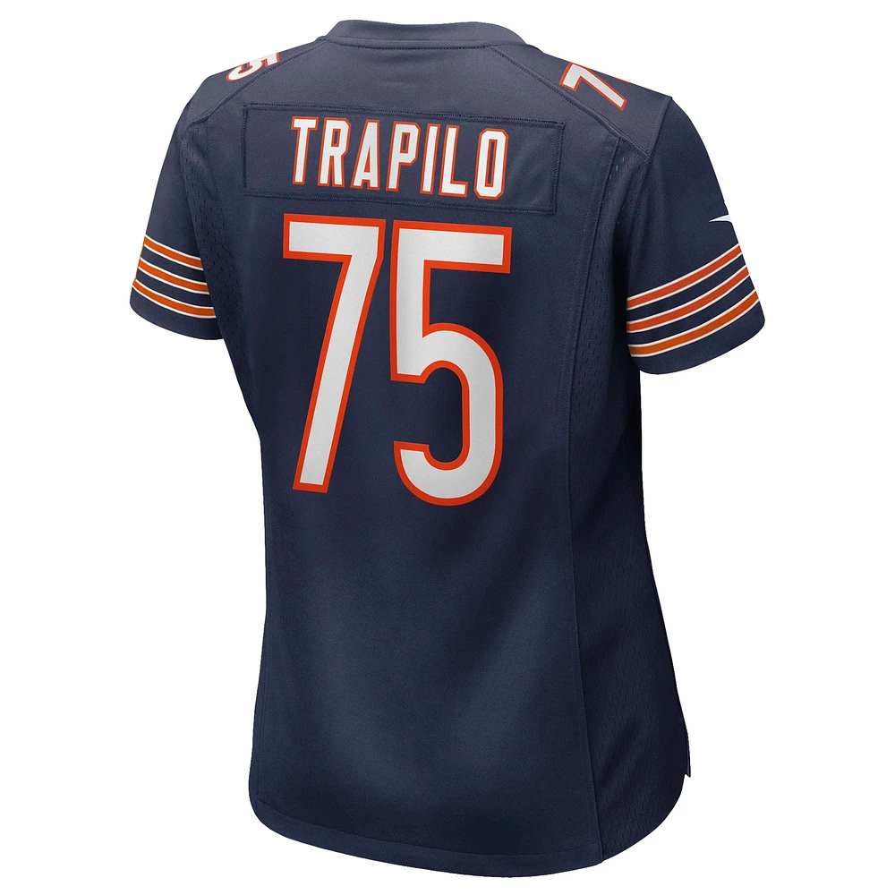 Women's Nike Ozzy Trapilo  Navy Chicago Bears Team Game Jersey