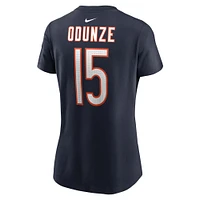 T-shirt Nike Rome Odunze bleu marine avec nom et numéro des Chicago Bears pour femme