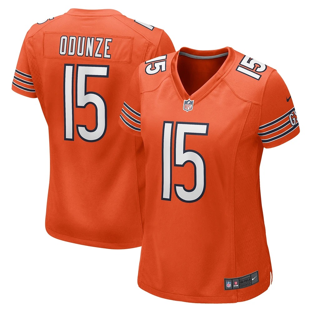 Maillot de match alternatif Nike Rome Odunze pour femme, orange, Chicago Bears