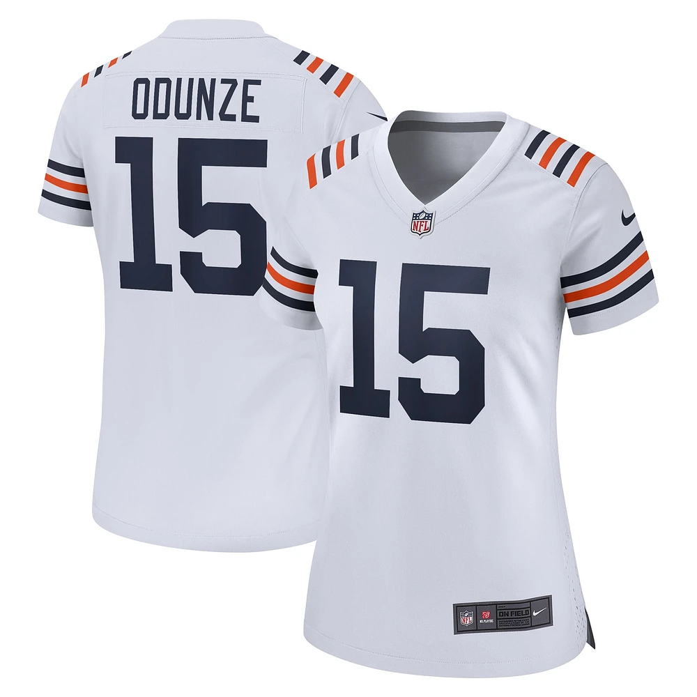 Maillot de match alternatif Nike Rome Odunze blanc des Chicago Bears pour femme