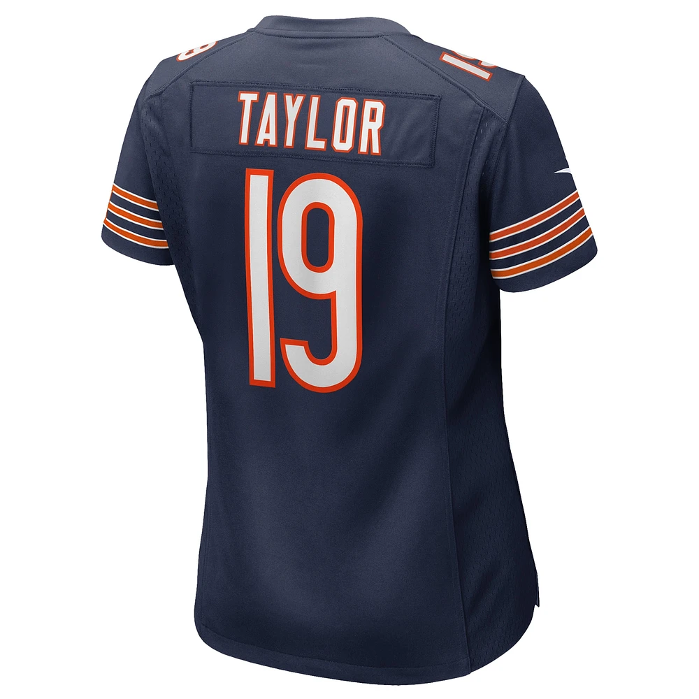 Maillot de match Nike Tory Taylor bleu marine des Chicago Bears pour femme