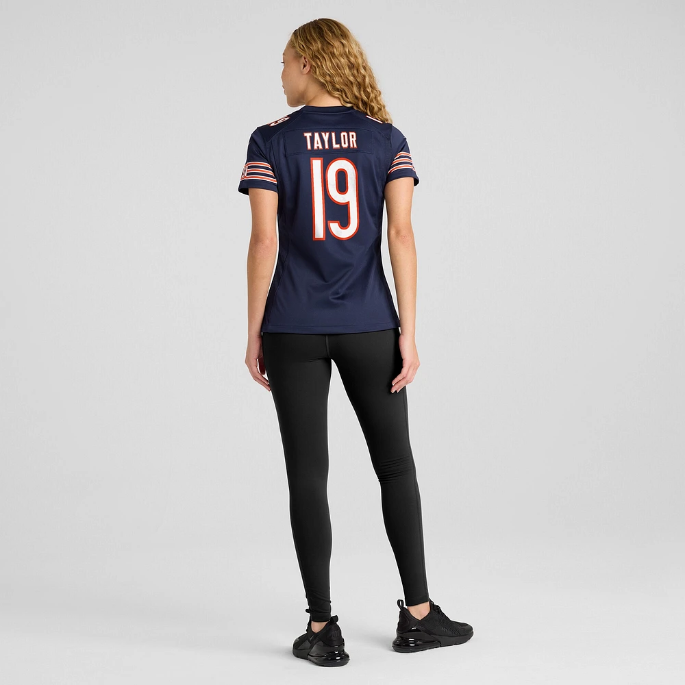 Maillot de match Nike Tory Taylor bleu marine des Chicago Bears pour femme