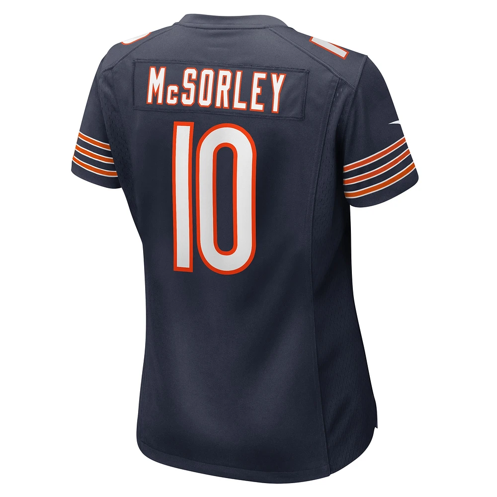 Maillot de match l'équipe Nike Trace McSorley pour femmes, bleu marine, Chicago Bears