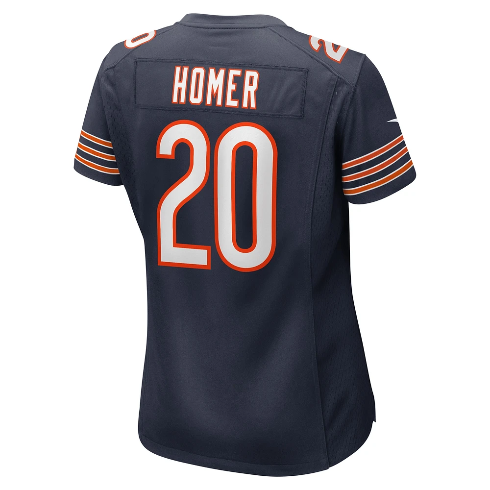 Maillot de joueur des Chicago Bears Nike Travis Homer pour femme, bleu marine