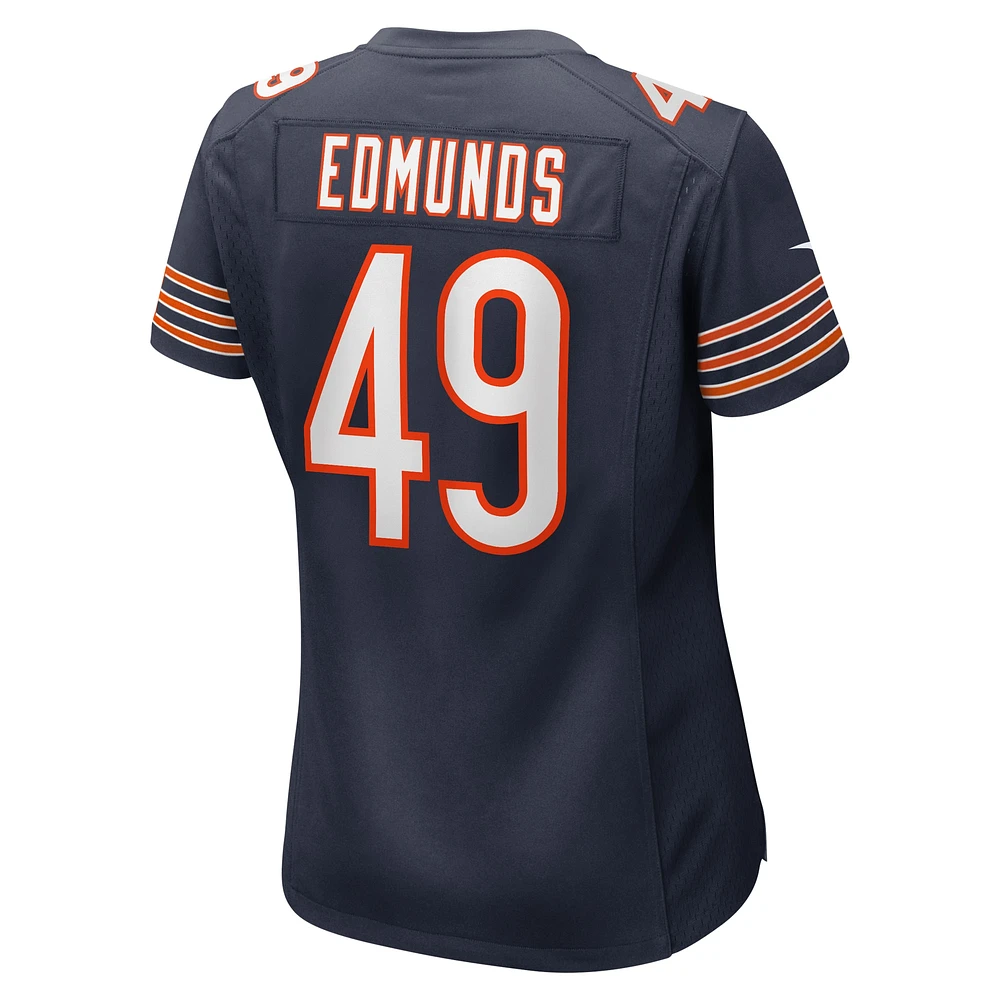 Maillot de joueur des Chicago Bears Nike Tremaine Edmunds pour femme, bleu marine