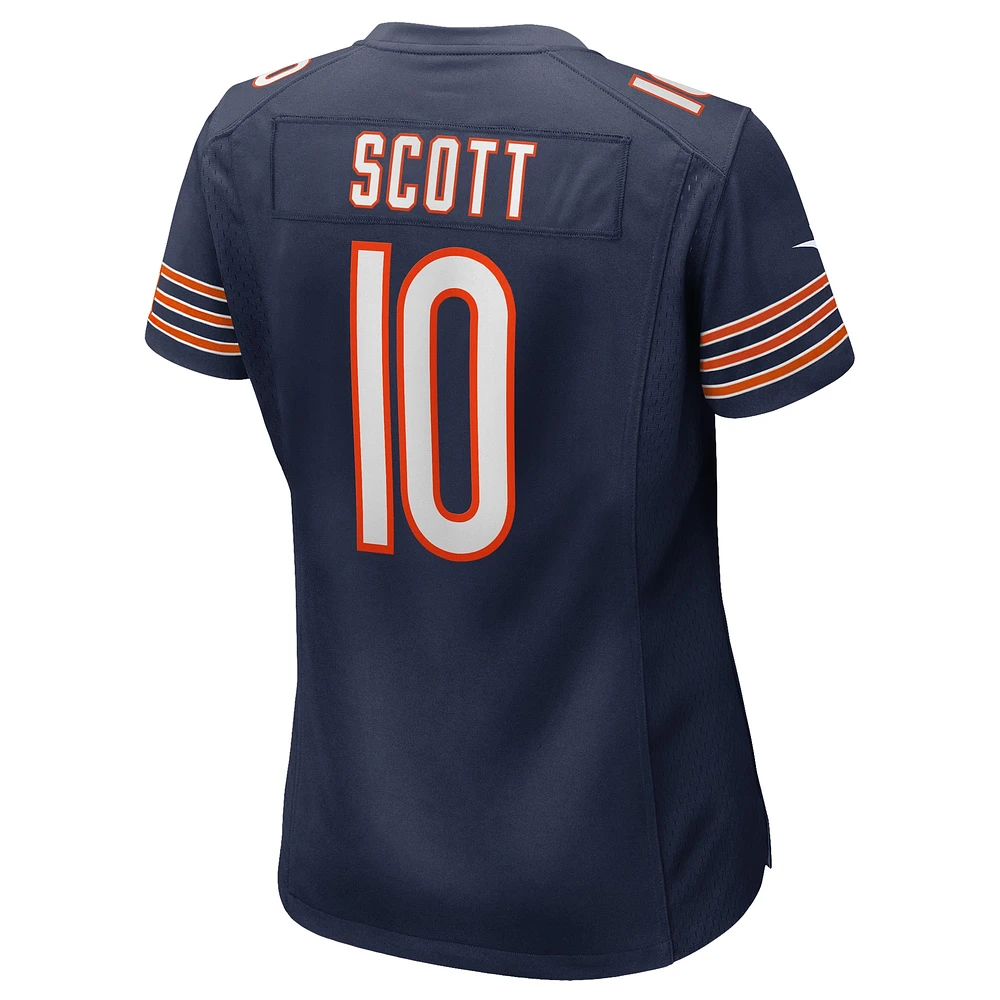 Maillot de match Nike Tyler Scott bleu marine des Chicago Bears pour femme