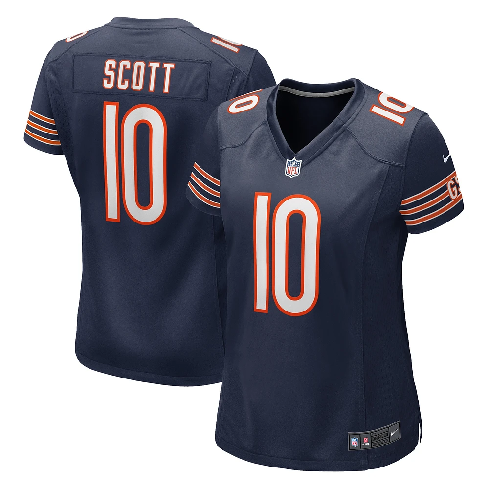 Maillot de match Nike Tyler Scott bleu marine des Chicago Bears pour femme